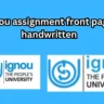 ignou assignment front page handwritten